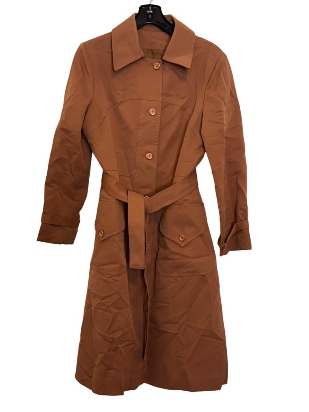 Forecaster Of Boston Womens Brown Belted Trench Coat Size 11/12 Polyester Made I